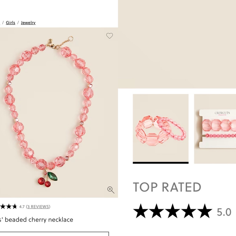 NWT Cherry Necklace w/ Bracelet Duo